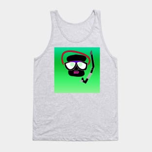 black mask and ocean Tank Top